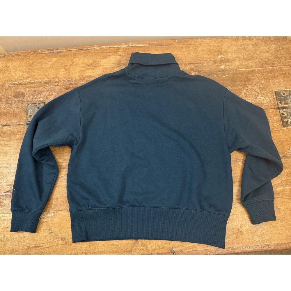 Calia Soft Scuba Pullover Womens Small Deep Marine Green Sweatshirt Cozy Size S